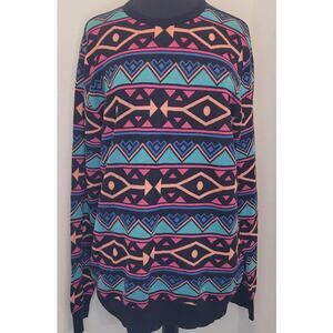 Empyre Retro Aztec Sweater L 80s Skate Streetwear